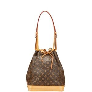 Louis Vuitton Monogram Noe Hobo Shoulder Bag Brown Leather